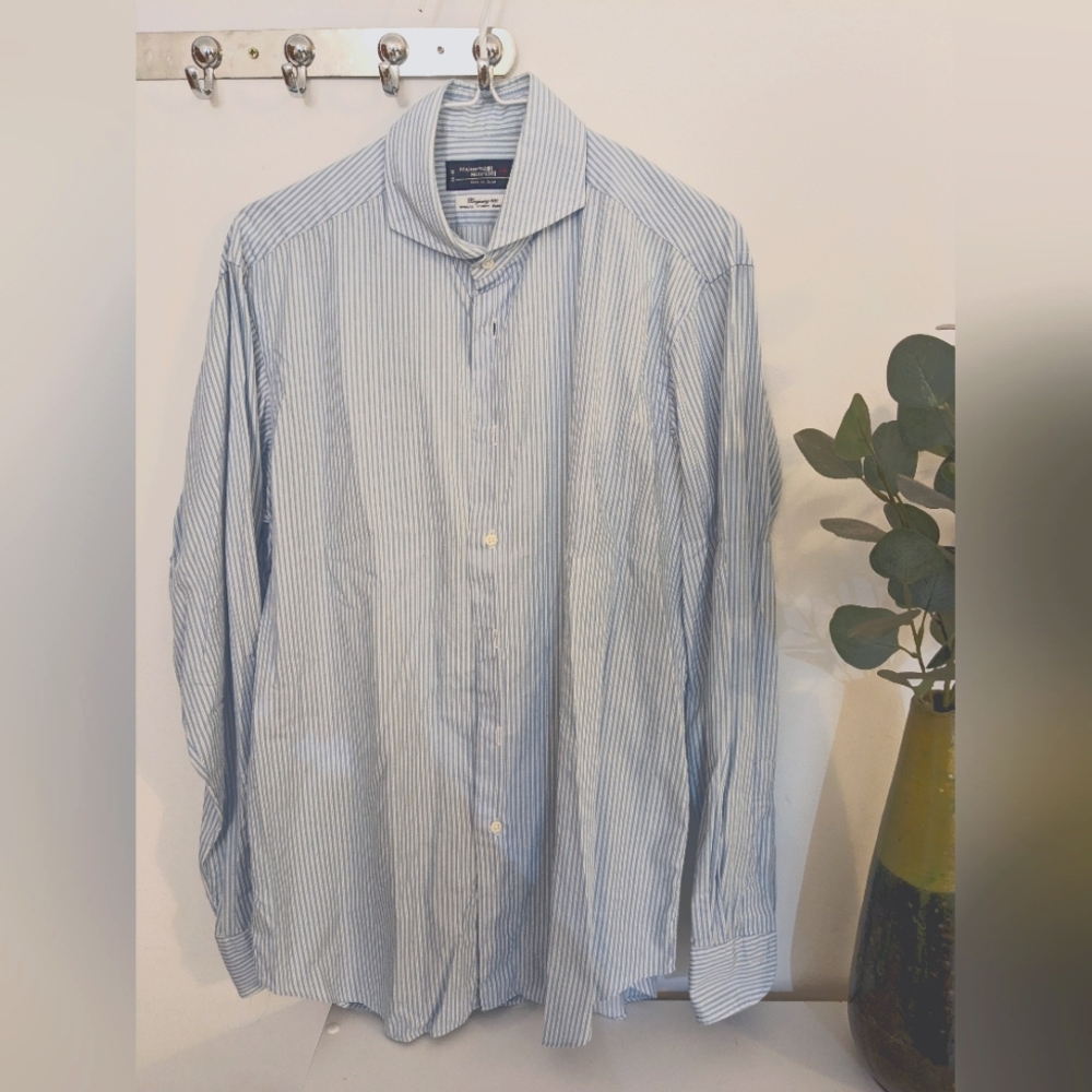 Kamakura Blue Stripe Dress Shirt - Luxury Dress shirt